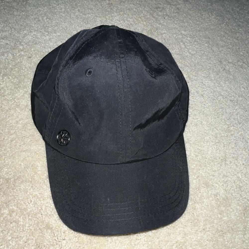 Gaiam Black Adjustable Baseball Cap for Women with Logo Strap Buckle
